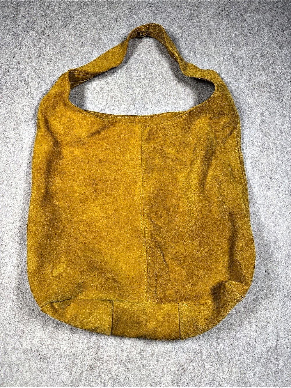 Suede Hobo Bag in Yellow Like New